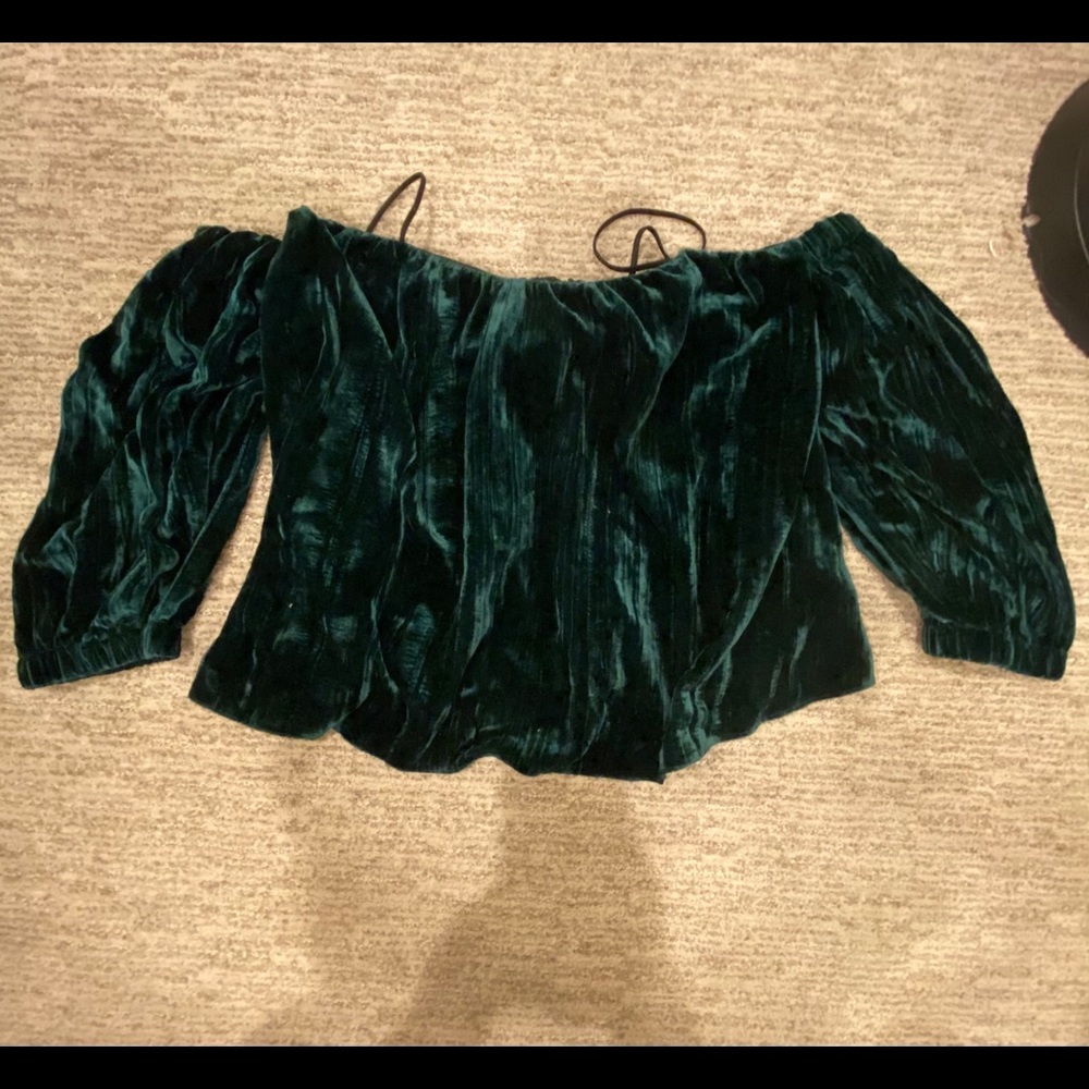 top shop off the shoulder top
